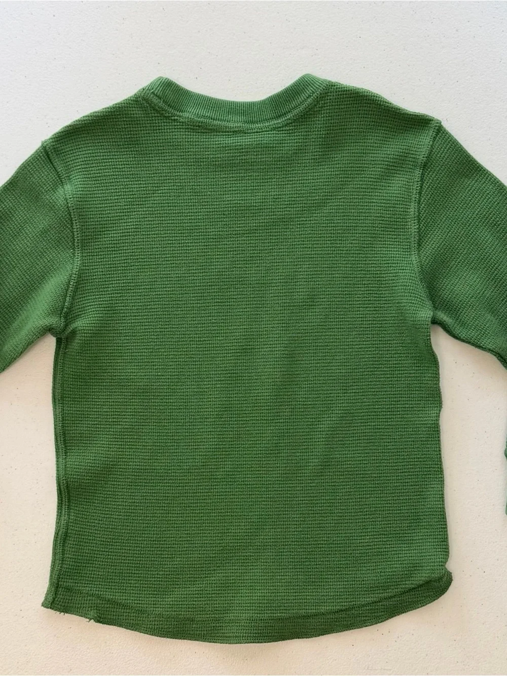 The Children's Place Green Waffle-Knit 'Regional Squad' Long Sleeve Tee